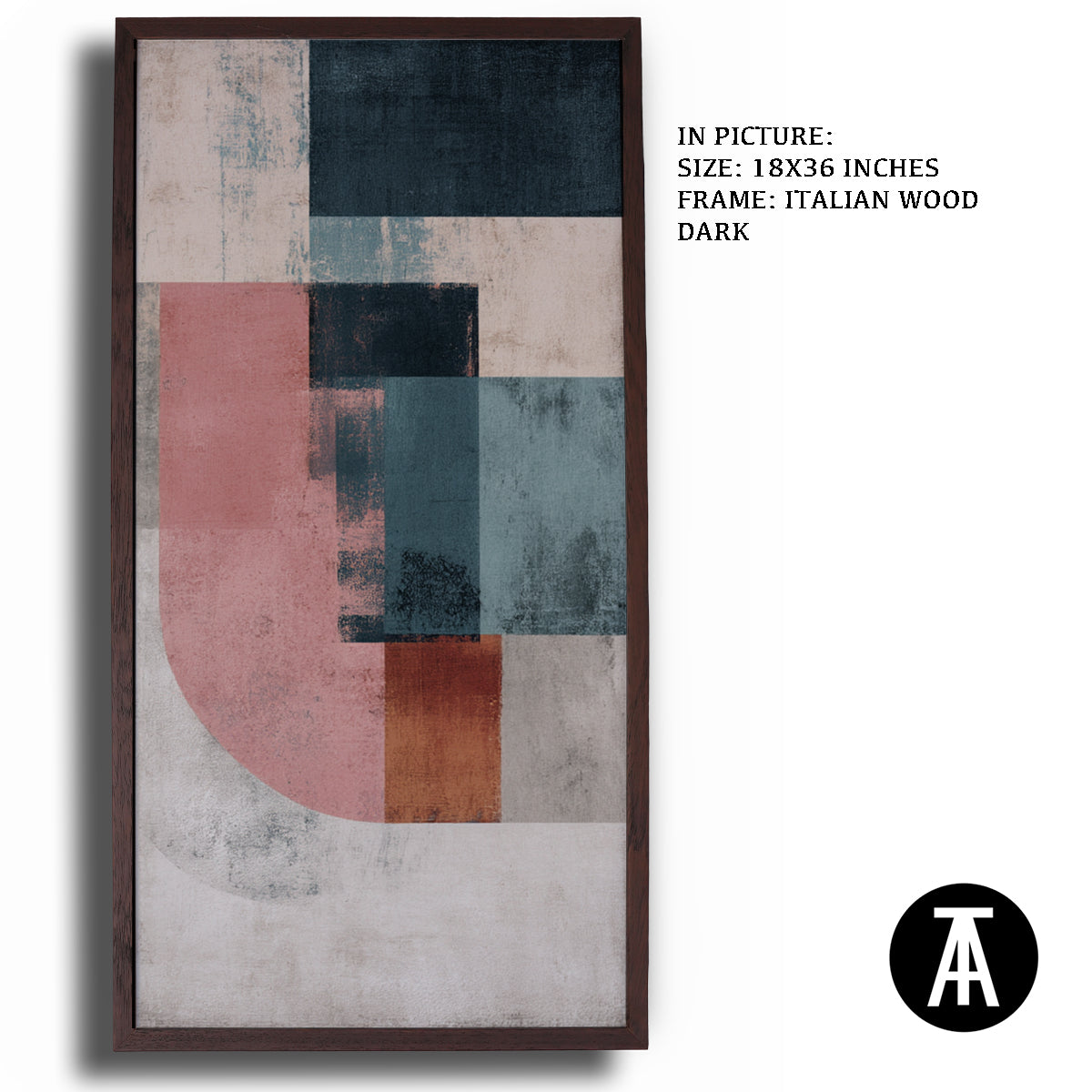 Artwork in Natural Wood Frame