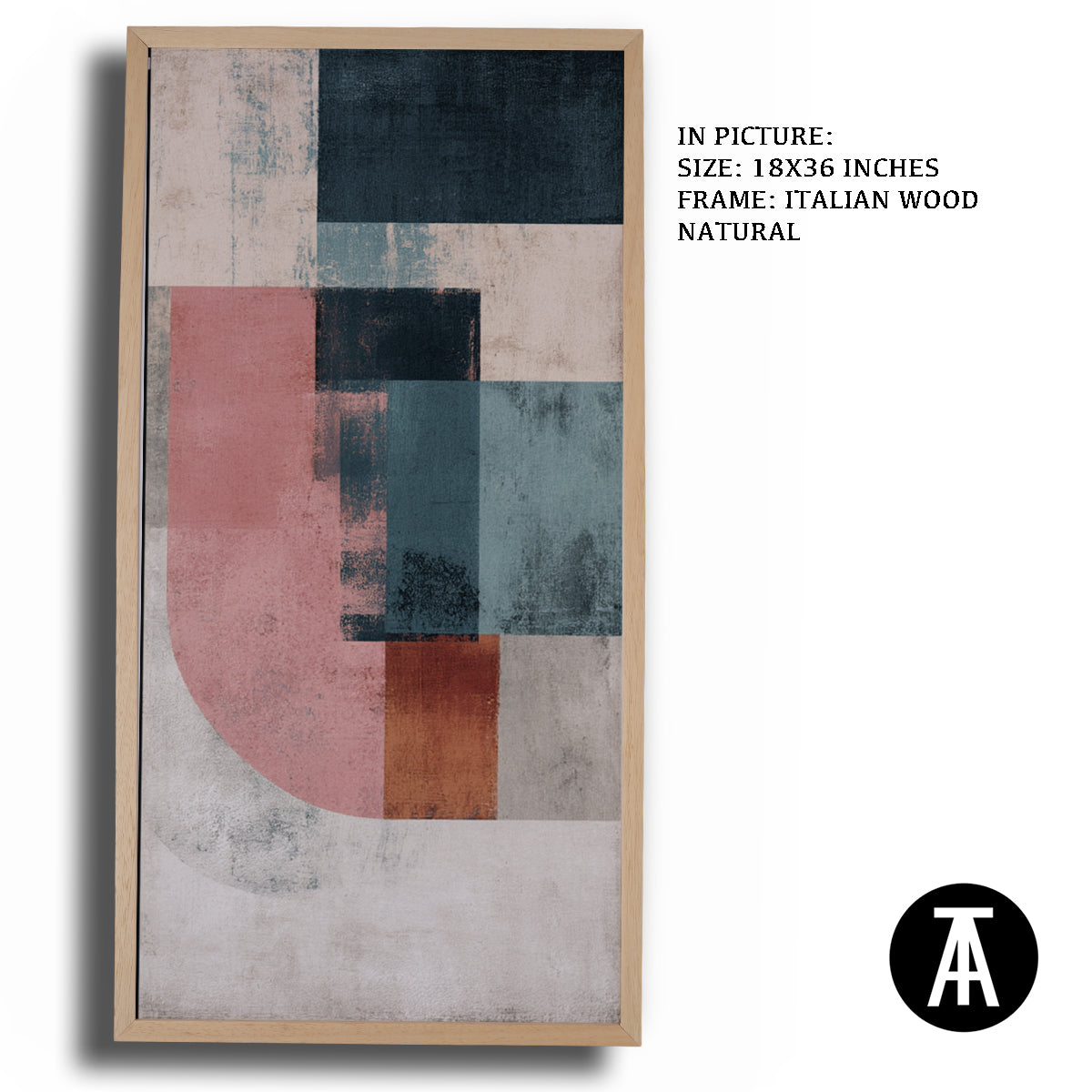 Artwork in Dark Wood Frame