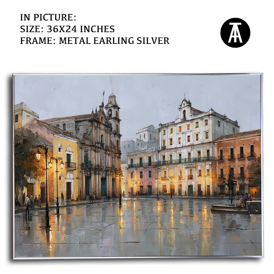 Artwork in Metal Earling Silver Frame