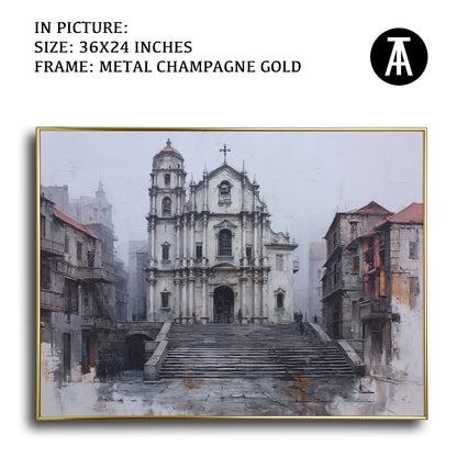 Artwork in Metal Champagne Gold Frame