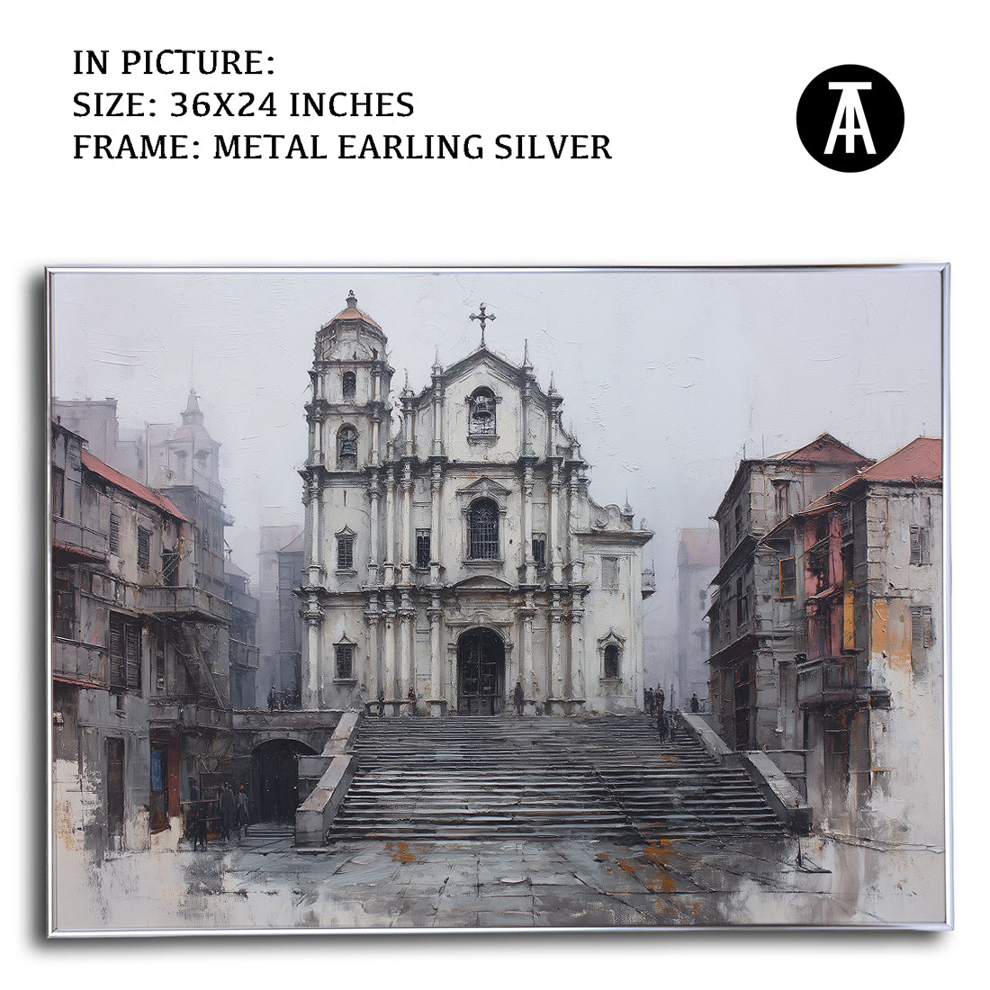 Artwork in Metal Earling Silver Frame