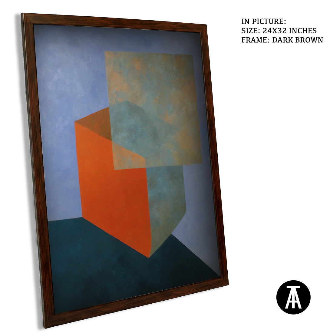 Artwork in Dark Brown Frame