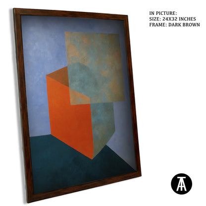 Artwork in Dark Brown Frame