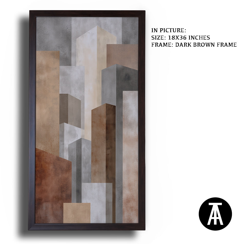 Artwork in Dark Brown Frame