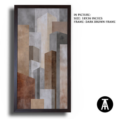 Artwork in Dark Brown Frame