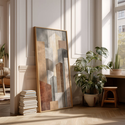 Panoramic Indian Painting in a Lifestyle Setting