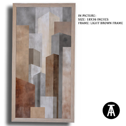 Artwork in Light Brown Frame