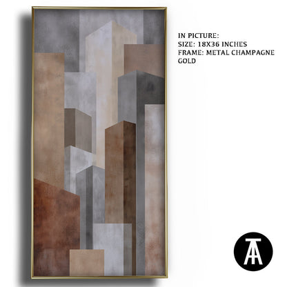 Artwork in Metal Champagne Gold Frame