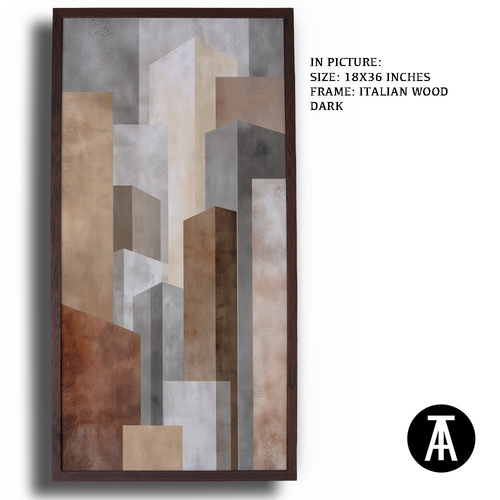 Artwork in Dark Wood Frame