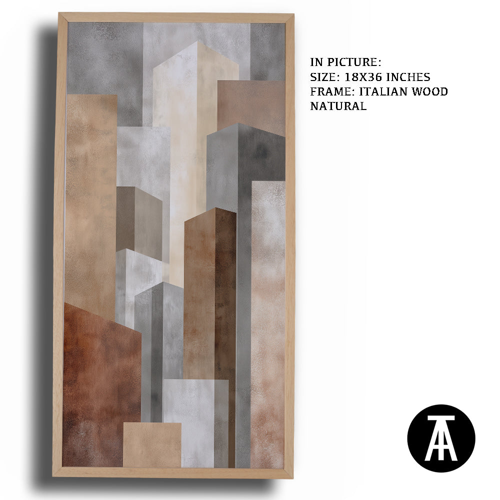 Artwork in Natural Wood Frame