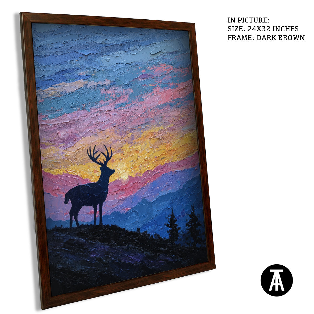 Artwork in Metal Champagne Gold Frame