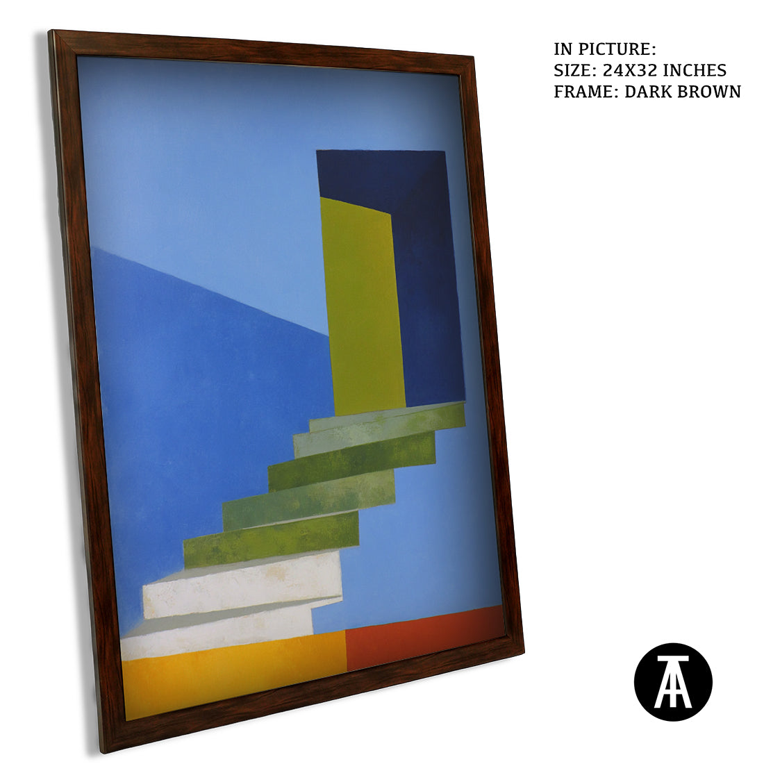 Artwork in Dark Brown Frame