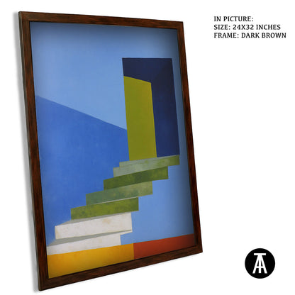 Artwork in Dark Brown Frame