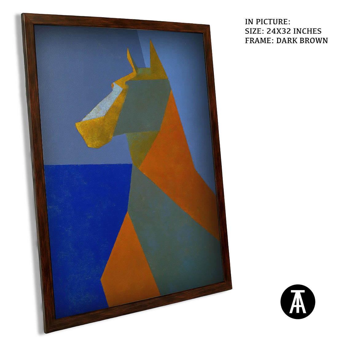 Artwork in Dark Brown Frame