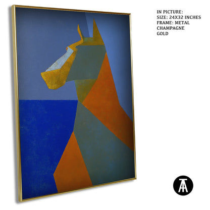 Artwork in Metal Champagne Gold Frame