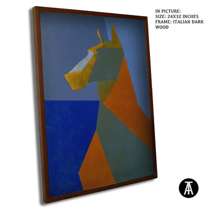 Artwork in Dark Wood Frame