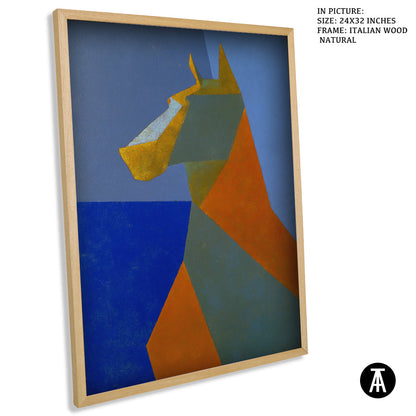 Artwork in Natural Wood Frame