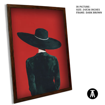 Sample Artwork in Dark Brown Frame