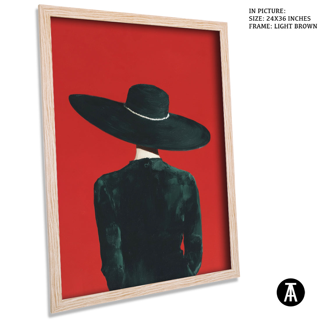 Sample Artwork in Light Brown Frame