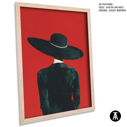 Sample Artwork in Light Brown Frame