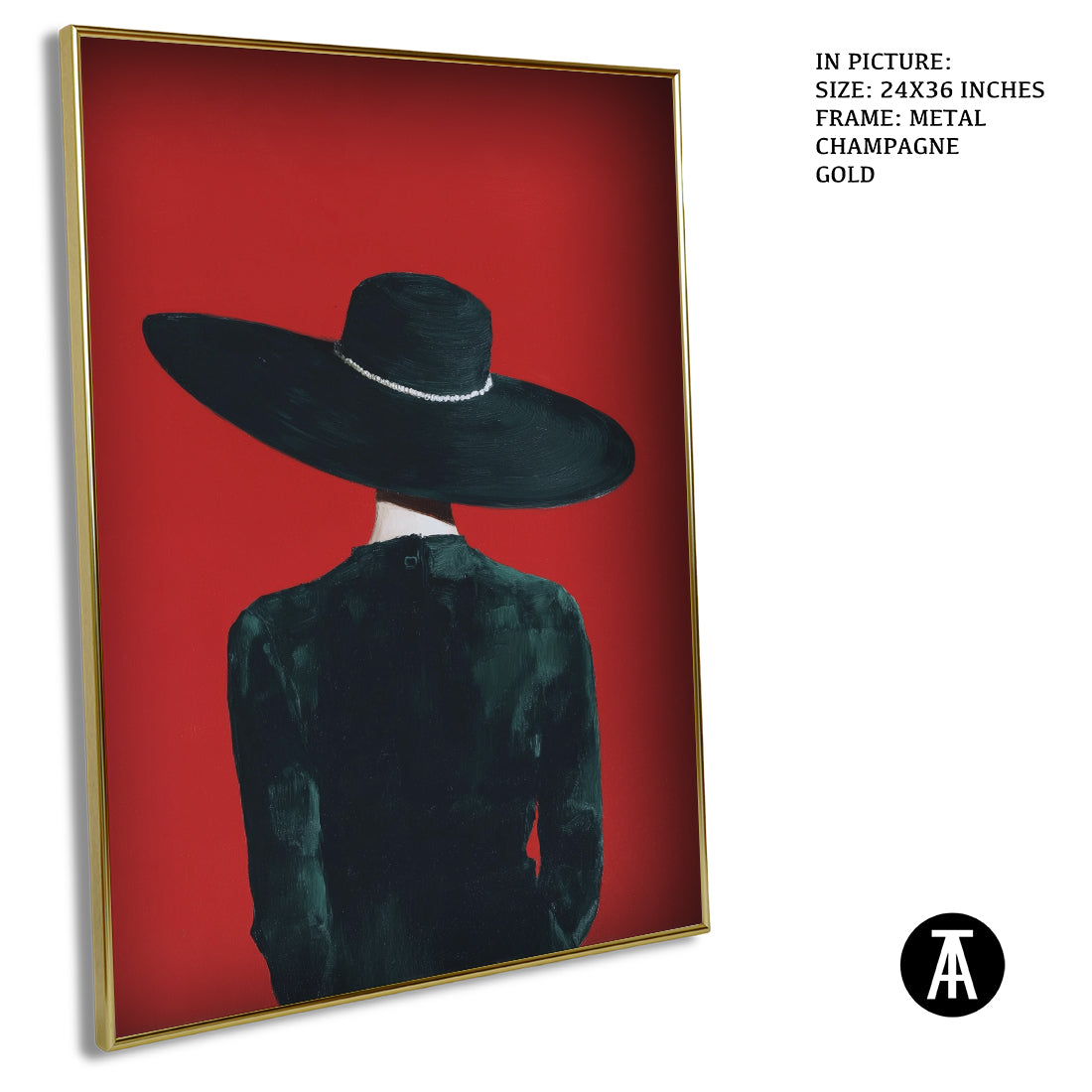 Sample Artwork in Champagne gold Metal Frame