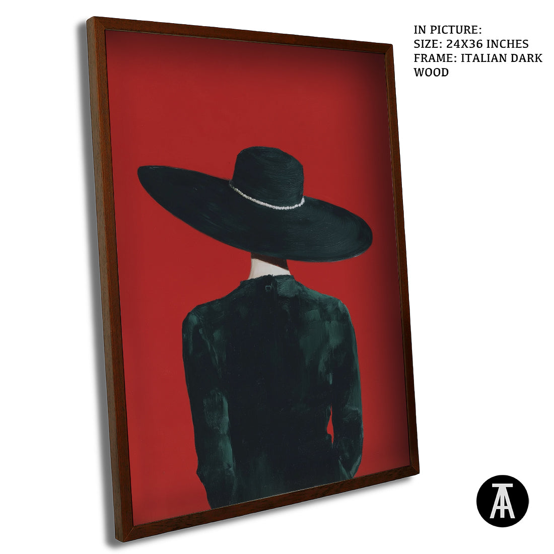 Sample Artwork in Italian Wood Framing Dark