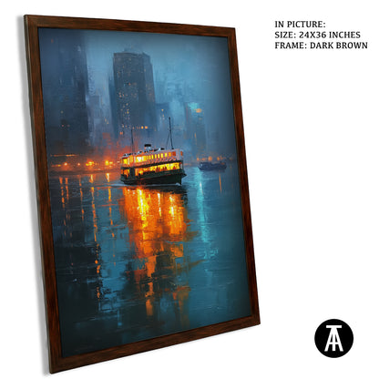 Artwork in Dark Brown Frame