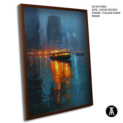 Artwork in Dark Wood Frame