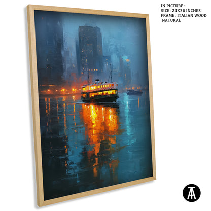 Artwork in Natural Wood Frame