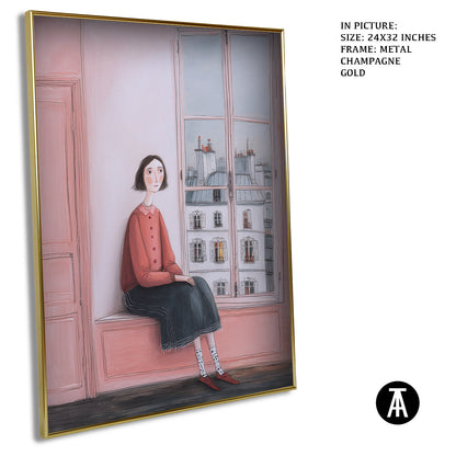 Artwork in Metal Champagne Gold Frame