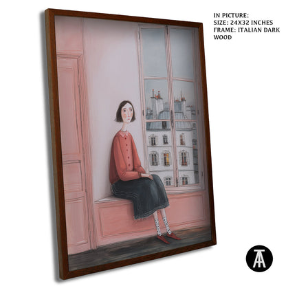 Artwork in Dark Wood Frame