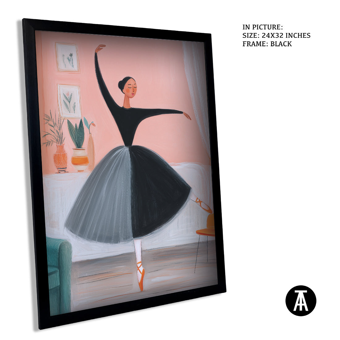 Sample Artwork in Black Frame