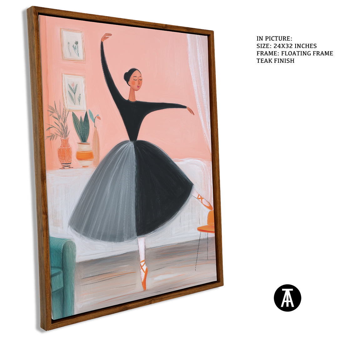 Sample Artwork in Floating Frame