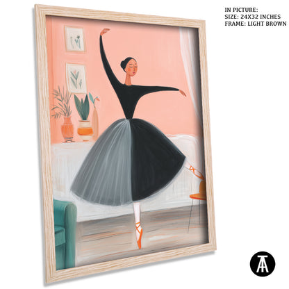 Sample Artwork in Light Brown Frame
