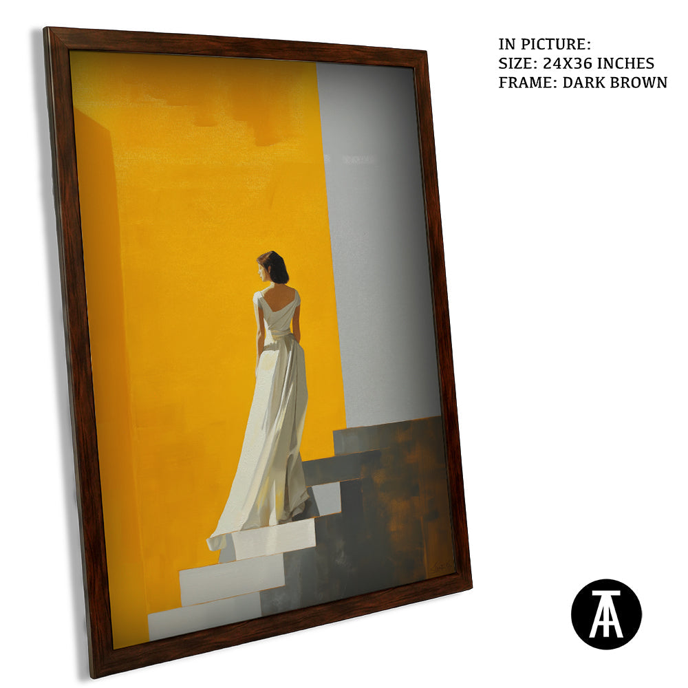 Artwork in Dark Brown Frame