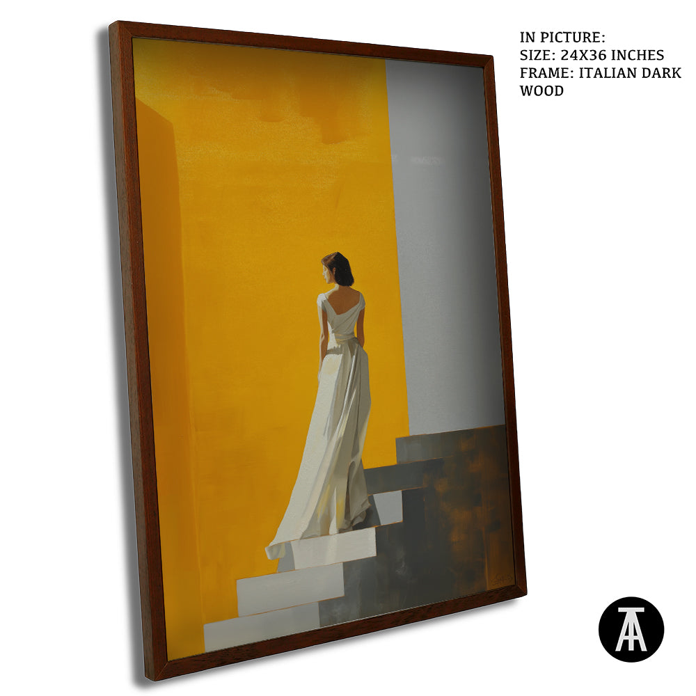 Artwork in Dark Wood Frame