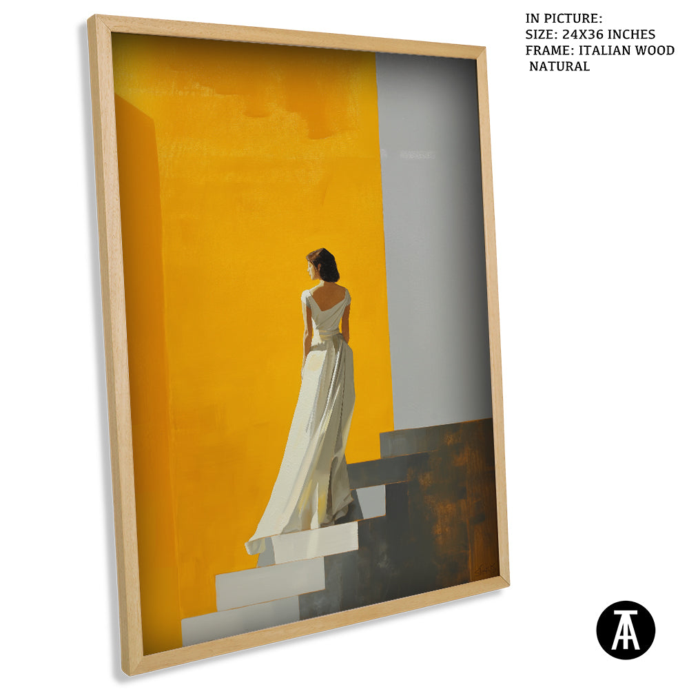 Artwork in Natural Wood Frame