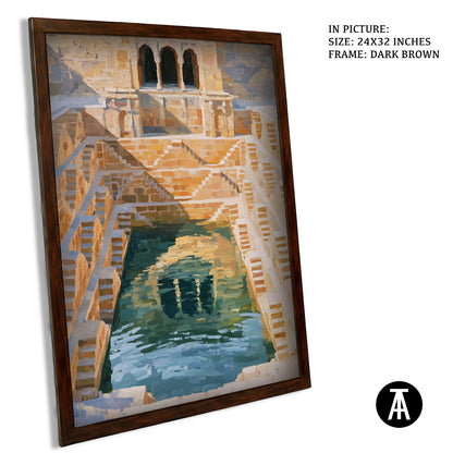 Artwork in Dark Brown Frame