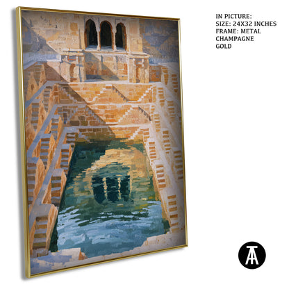 Artwork in Metal Champagne Gold Frame