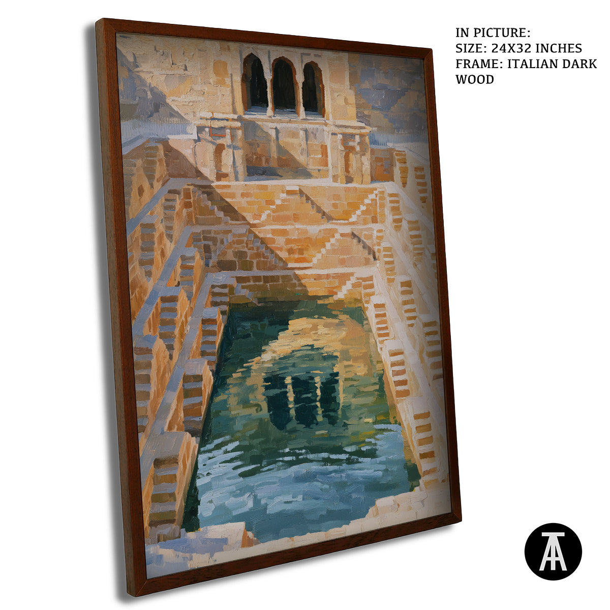 Artwork in Dark Wood Frame
