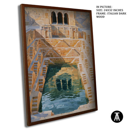 Artwork in Dark Wood Frame