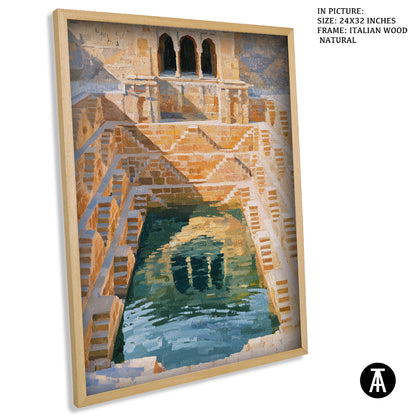 Artwork in Natural Wood Frame