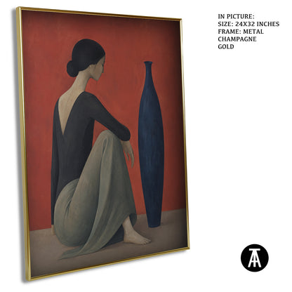 Artwork in Metal Champagne Gold Frame