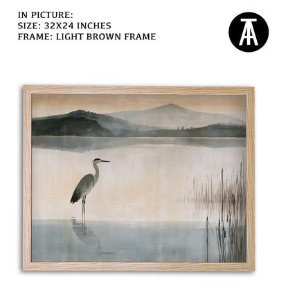 Artwork in Light Brown Frame