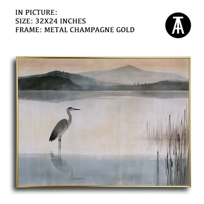 Artwork in Metal Champagne Gold Frame