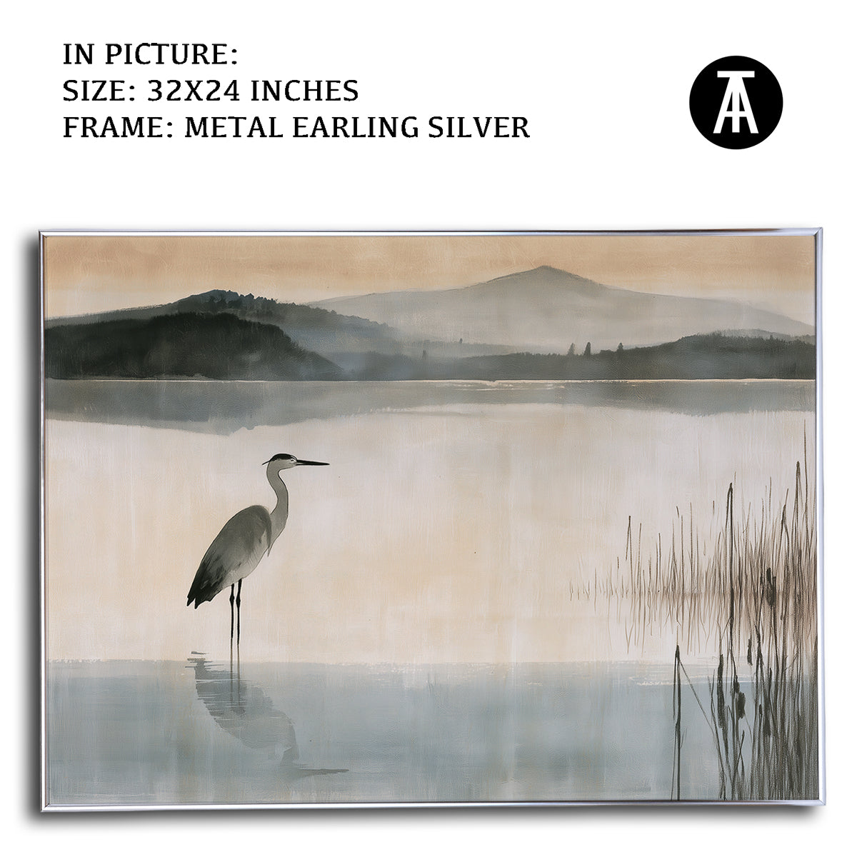 Artwork in Metal Earling Silver Frame