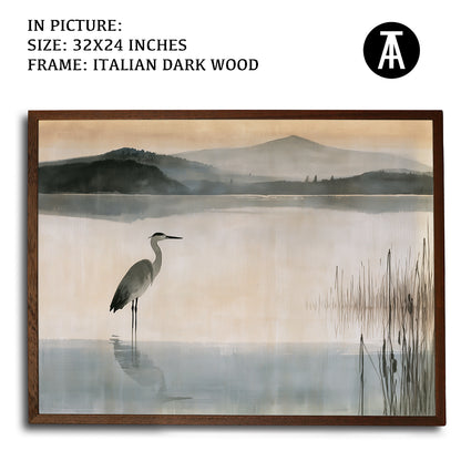 Artwork in Dark Wood Frame