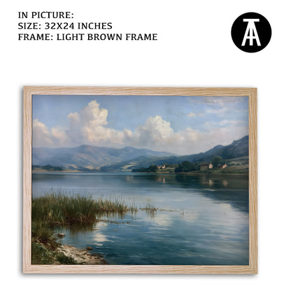 Artwork in Light Brown Frame