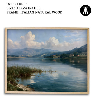 Artwork in Natural Wood Frame