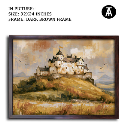 Artwork in Dark Brown Frame